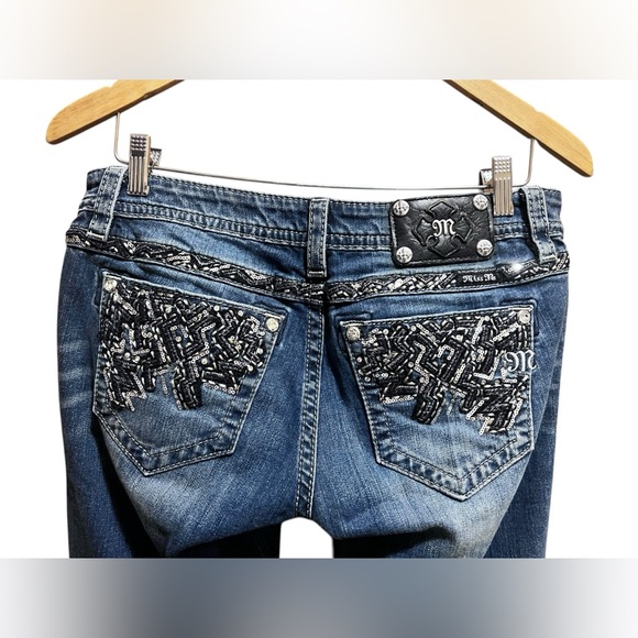 Miss Me Denim - Miss Me Signature Boot Jeans Size 30 Embellished Pocket Y2K Western
